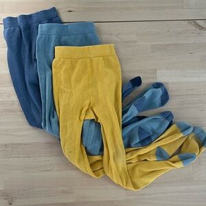 3 pairs of organic cotton footed tights, size 110/116 (5-6)
